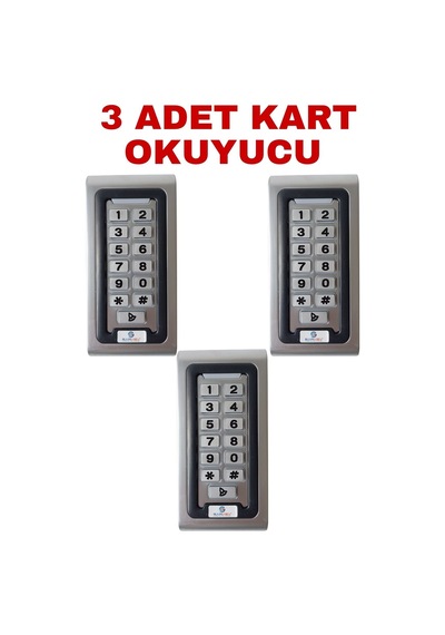 Sr-200 Mf Mifare Kartlı Ve Şifreli Geçiş Sistemi Metal Kasa Rfıd Kart Okuyucu 13.56 Mhz 3 Adet
