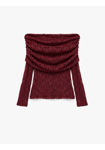 Koton Koton X Sibil Çetinkaya - Uzun Kollu Yarı Transparan Açık Omuz Dantelli Bluz Bordo 6wak80072pk Bordo Koton Koton X Sibil Çetinkaya - Uzun Kollu Yarı Transparan Açık Omuz Dantelli Bluz Bordo 6wak80072pk Bordo