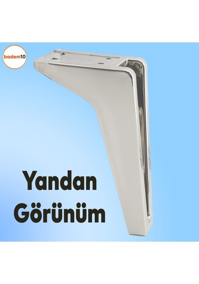 Badem10 Penta 6'lı Set Mobilya Tv Ünitesi Çekyat Koltuk Kanepe Destek Ayağı 15 Cm Krom Ayak M8 Civatalı 6395751