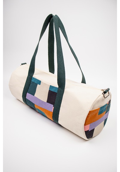 Fabric Craft Bag Spor Çantası Kanvas Günlük Seyahat Ve Fitness Çantası Unisex Krem