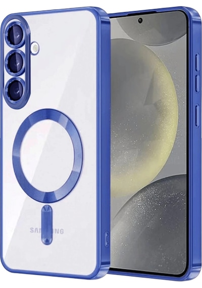 Samsung Galaxy S26 Plus Uyumlu Kılıf Kamera Lens Koruyuculu Magsafe Özellikli Telefon Kılıfı Kapak Lacivert