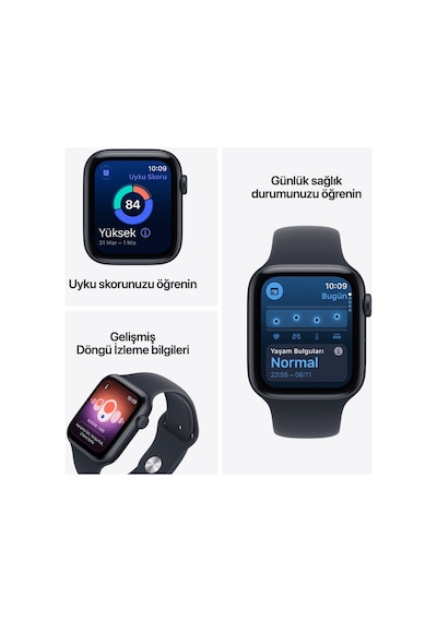 Apple MJKW4TU/A Watch SE 3 GPS 40 MM M/L Akıllı Saat (Distribütör Garantili)