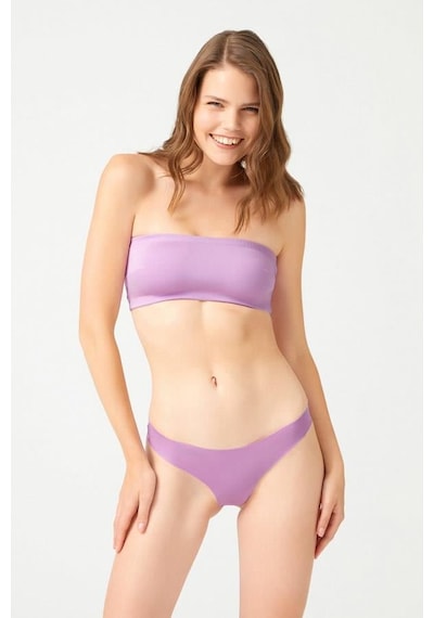 Cottonhill Straplez Crop Top Büstiyer Lila Lila