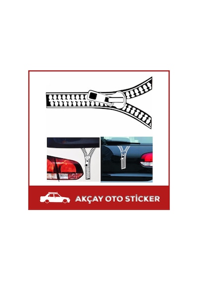 Araç Fermuar Sticker Motorsiklet Sticker Fermuar Oto Sticker