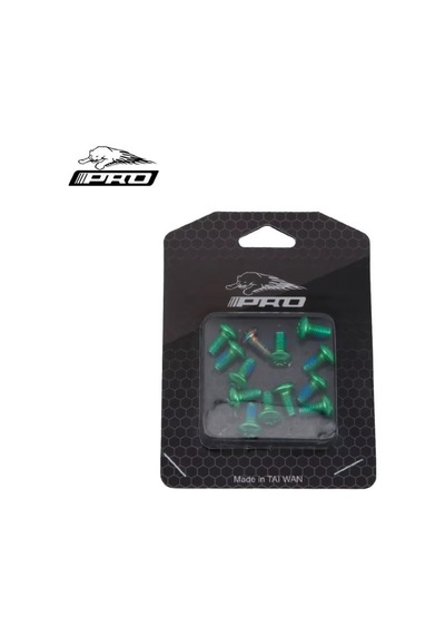 Pro Bisiklet Scooter Fren Disk Vidası Rotor Civatası 6 Vida Mtb Rotor Vidası 12li Paket Yeşil Renk