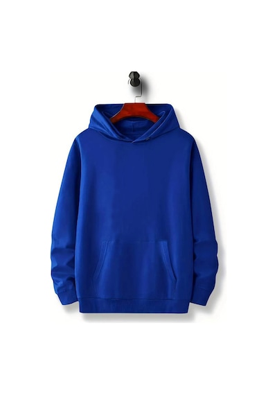 Medinenur Astronot Arka Baskılı Kapüşonlu Sweatshirt Mavi