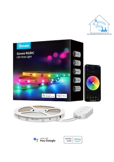 Govee Rgbıc Basic Wi-fi + Bluetooth Led Şerit Işık 10m