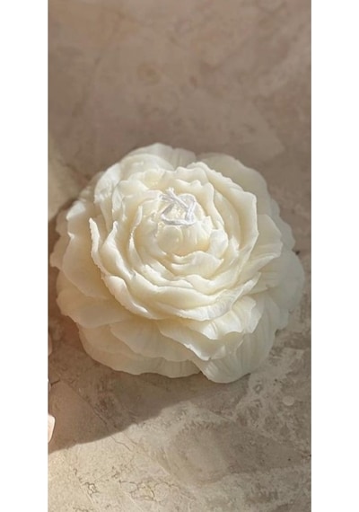 Bernami Vazo Pinterest 3 Adet Beyaz Şakayık Mum Hediyelik Dekoratif Mum Diğer