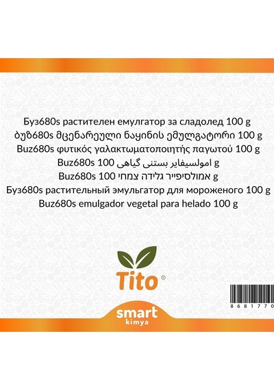 Buz680s Bitkisel Dondurma Emülgatörü 100 G