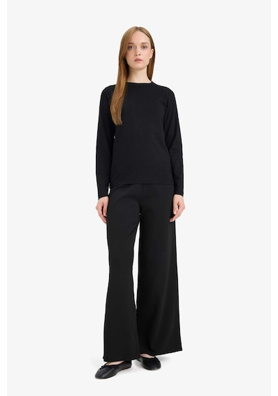 Defacto Wide Leg Geniş Bol Paça Triko Pantolon F1102ax25aubk81 Siyah Defacto Wide Leg Geniş Bol Paça Triko Pantolon F1102ax25aubk81 Siyah