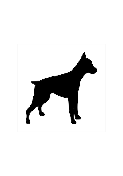 Köpek Folyo Sticker Derstv868 30cm Uzunluk Siyah