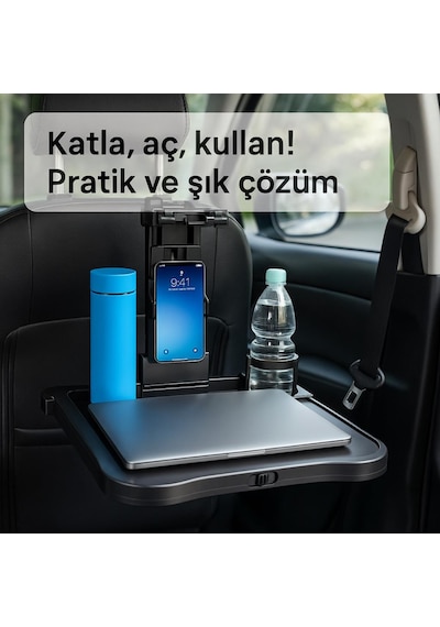 Coofbe Araç Koltuk Arkası Yeme İçme Araç Masası Araç Telefon Tutucu Araç Laptop Tutucu Araç Sehpası