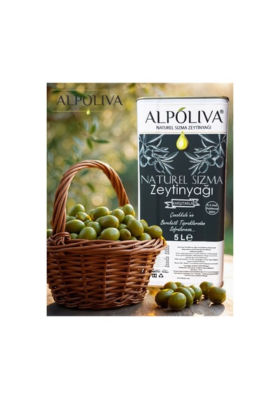 Naturel Sızma Zeytinyağı 5 Litre Karşıtarla Bahçemizden Alpoliva