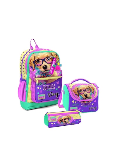 Sarı Pembe Sevimli Köpek Çok Renkli