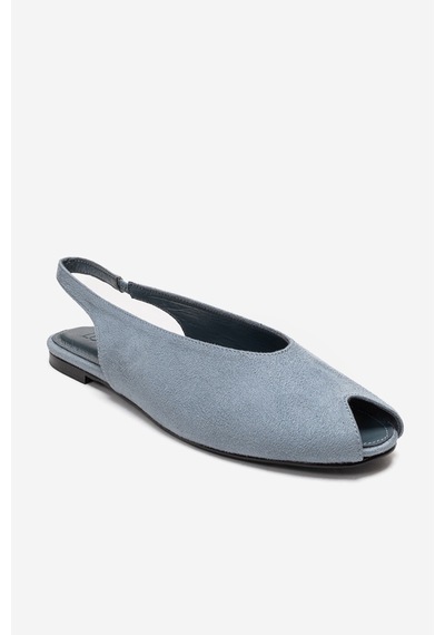 Luvishoes Serına Bebe Mavi Süet Kadın Sandalet