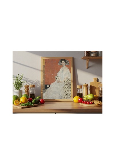 Klimt Fritza Riedler'in Portresi Çerçevesiz Poster 30x42 Cm A3 Tablo Art Nouveau Duvar Dekoru