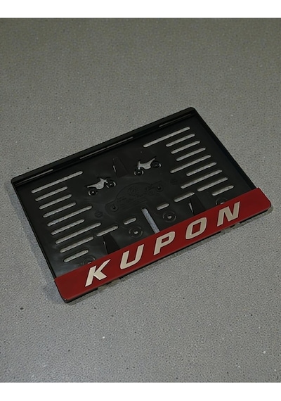 Motorsiklet Kupon Plakalık Kırmızı Kabartmalı Krom Yazı 1 Adet Motor Plakası
