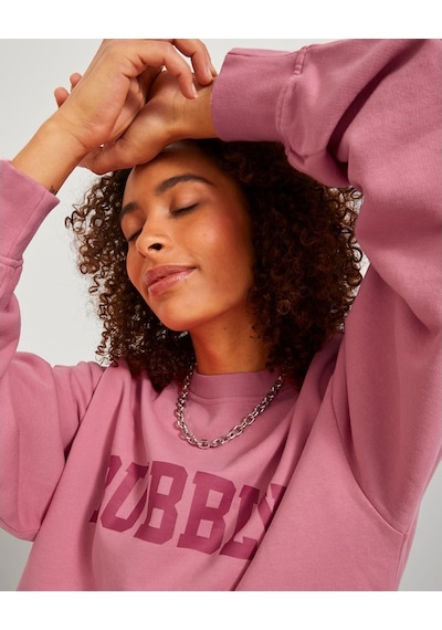 Jjxx Sıfır Yaka Rahat Kesim Pembe Kadın Sweatshirt 12244363 001