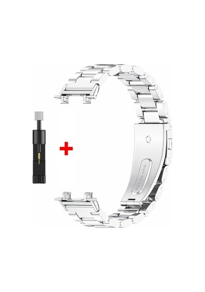 Huawei Band 11 / 11 Pro Kordon Klipsli Metal Kordon 04 +kısaltma Aparatı