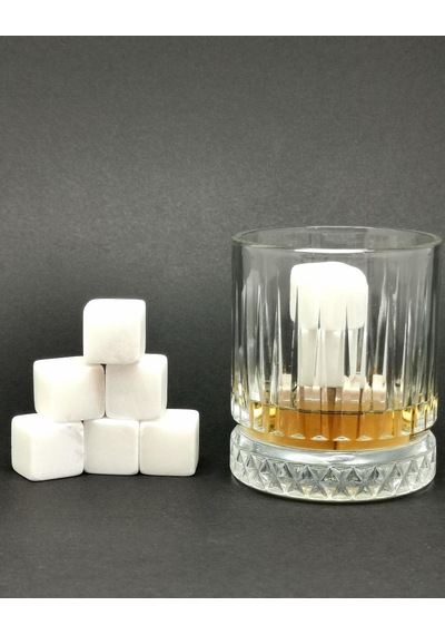 Perlotus Sugar Serisi Beyaz Mermer Viski Taşı Hediye Kutulu