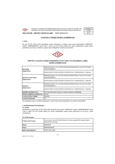 Borfıreproof Yangına Dayanıklı Boya 4 Kg Diğer