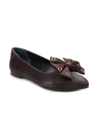 Papuçcity Fendi 03416 Kadın Günlük Fiyonklu Babet Kahve