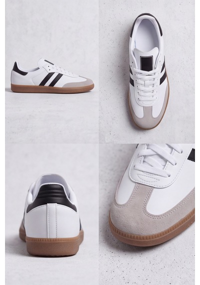 Retro Classic Süet Detaylı Günlük Unisex Beyaz Sneaker, Zamansız Tasarım Yürüyüş Ayakkabısı Retro Classic Süet Detaylı Günlük Unisex Beyaz Sneaker, Zamansız Tasarım Yürüyüş Ayakkabısı