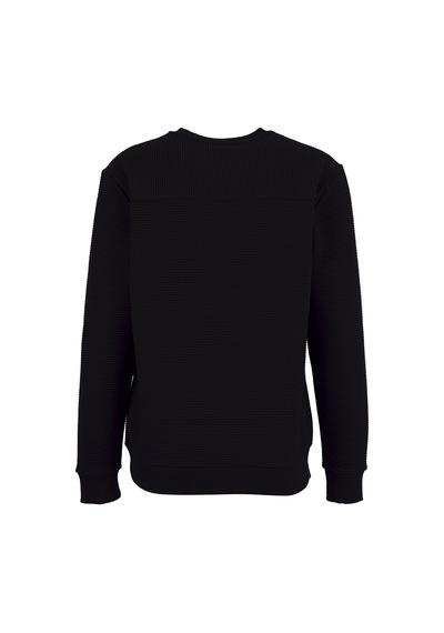Mustang Siyah Erkek Bisiklet Yaka Relaxed Fitilli Sweatshirt M4wm-swt-1808