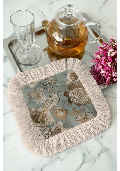 Lüks Kuş Çiçek Saçaklı Bohem Sunum Peçetesi - Doğal Vintage Bohem Mavi Bej Bardak Altlığı Mendil Mat Yağmur Lila Lüks Kuş Çiçek Saçaklı Bohem Sunum Peçetesi - Doğal Vintage Bohem Mavi Bej Bardak Altlığı Mendil Mat Yağmur Lila