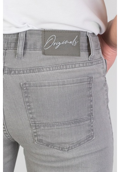 HLT Jeans Erkek Gri Taşlamalı Rahat Kesim Likralı Jean Kot Şort Hlthe001950-k
