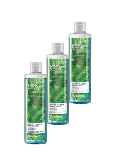 Avon Senses Secret Lagoon Su Meymeleri ve Misk Kokulu Duş Jeli 3 x 250 ML