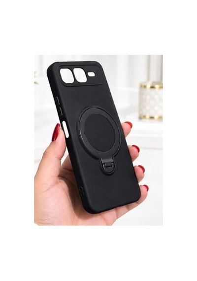 İnfinix Smart 10 Plus İle Uyumlu 360 Derece Dönebilen Kalın Metal Magsafe Halka Stantlı İçi Kadife Korumalı Ultra Lüx Premium Silikon Kılıf Siyah İnfinix Smart 10 Plus İle Uyumlu 360 Derece Dönebilen Kalın Metal Magsafe Halka Stantlı İçi Kadife Korumalı Ultra Lüx Premium Silikon Kılıf Siyah