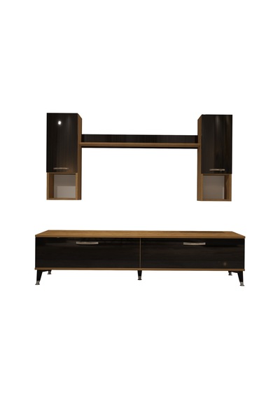 Decoraktiv Eko 5da Mdf Std Silver Tv Ünitesi Tv Sehpası Pera - Siyah