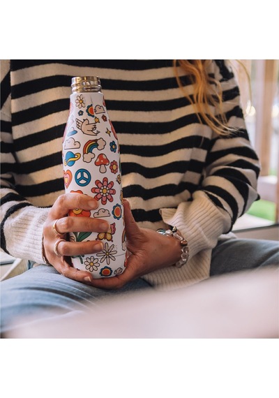 Les Artistes Paris Isı Yalıtımlı Çelik Termos Matara 500 ML Happy