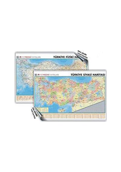 Türkiye Siyasi ve Fiziki Duvar Haritası- Mep Medya