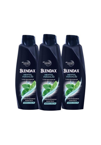 Blendax Erkekler Için Mentollü Şampuan 500 ml x 3 Adet