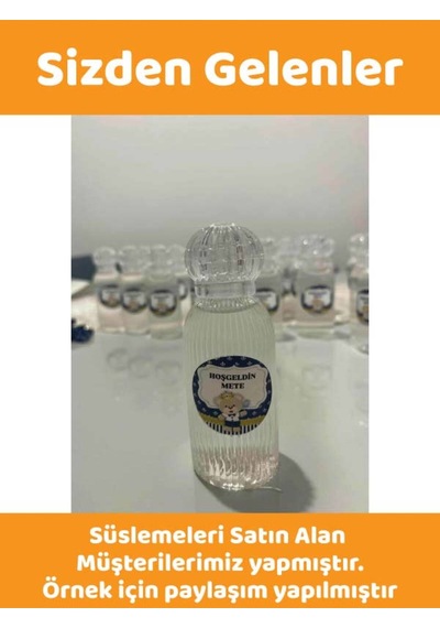 50 Adet 50 Ml Dnztac Dezenfektan Kolonya Parfüm Hediyelik Nikah Düğün İçin Boş Plastik Şişe