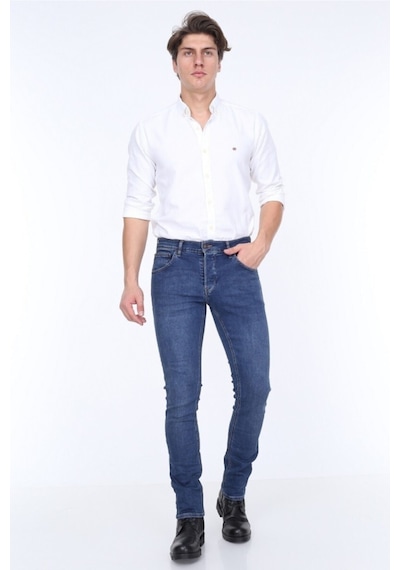 Vikingsjeans Denım 16122 Slim Fit Likralı Mavi Jeans Erkek Kot Pantolon Mavi