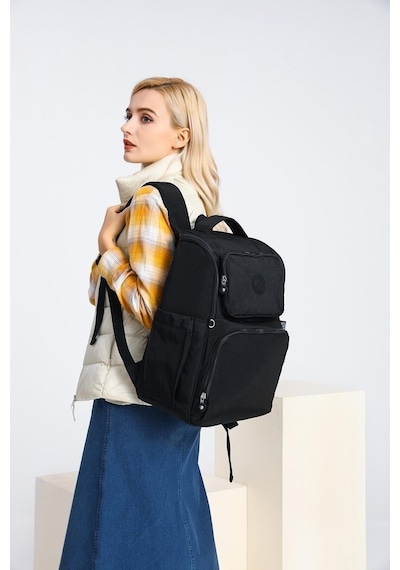 Smart Bags 3000 Krınkle Kumaş Anne Ve Bebek Bakım Çantası (Siyah)-Siyah