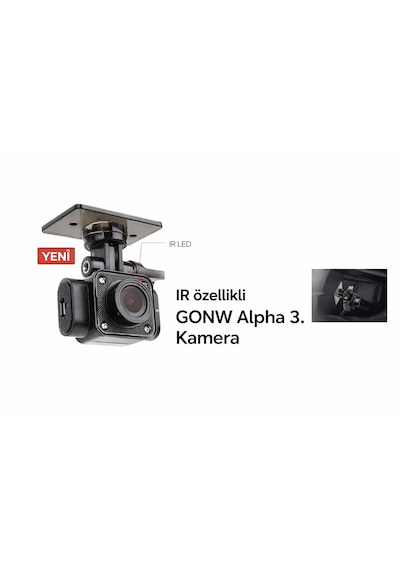 Gnet Gonw3 Alpha 3 Kameralı Fullhd Türkçe Lcd Ekranlı Araç Kamerası