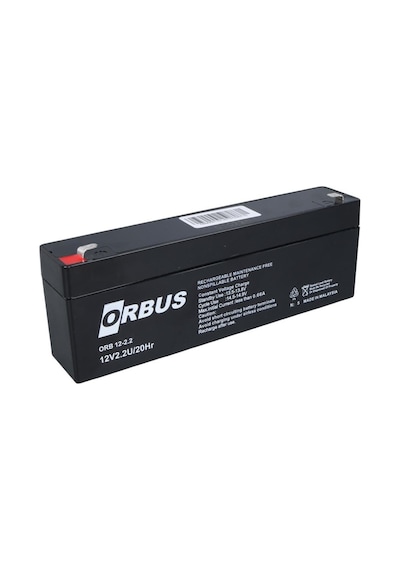 Orbus ORB12-2.2 ,12v/2.2ah (178x34x60mm) Kuru Akü