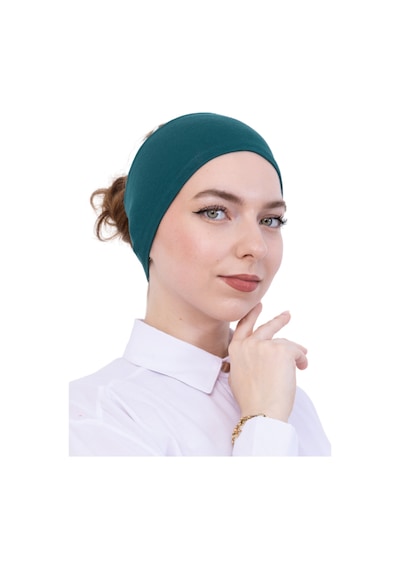 Modish Group Kadın Tesettür Bandana Penye Kaymaz Hazır Şal Eşarp Altı Bone Rahat Kullanım Zümrüt