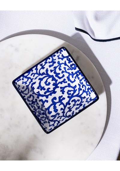 Madame Coco Reve Bleu Freya Kare Tabak - 12 Cm - Mavi/beyaz 8684427225714 Çok Renkli