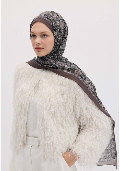 Freshscarfs Helene Desen Şal Füme gri