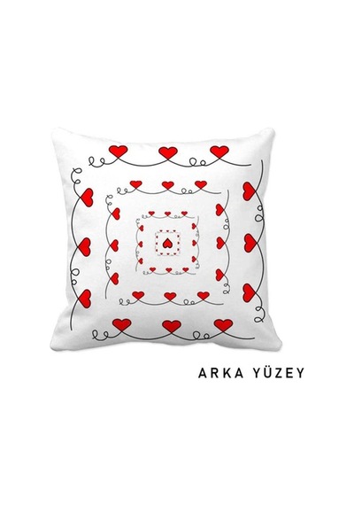 Kişiye Özel Sevgililer Karikatürlü Kurdela Kalp Desenli Dekoratif (529285695)