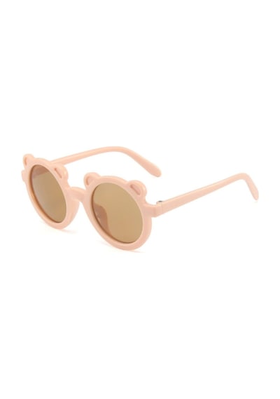 2-8 Yaş Cool Ayıcık Çocuk Güneş Gözlüğü 400 Uv Koruma - Acık Pembe