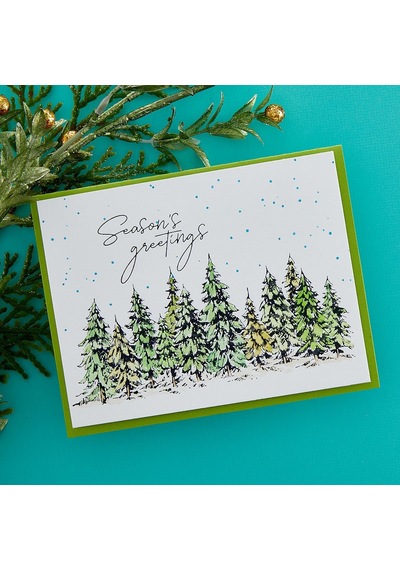 Spellbinders Season's Greetings Evergreens Pres Plakası, Metal