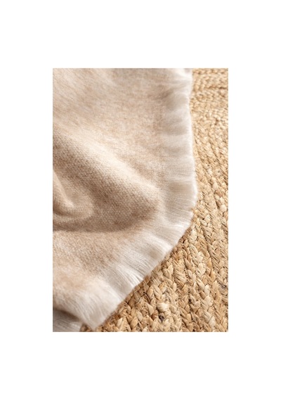 Scala Bej Tüylü Throw Battaniye 130x170