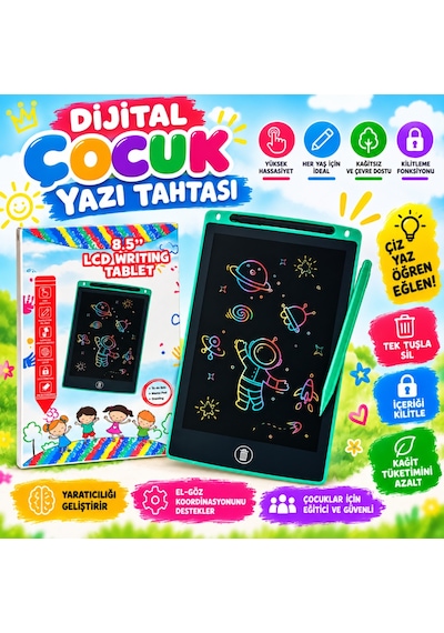 Tg-4022-833 Dijital Çocuk Yazı Tahtası Yeşil