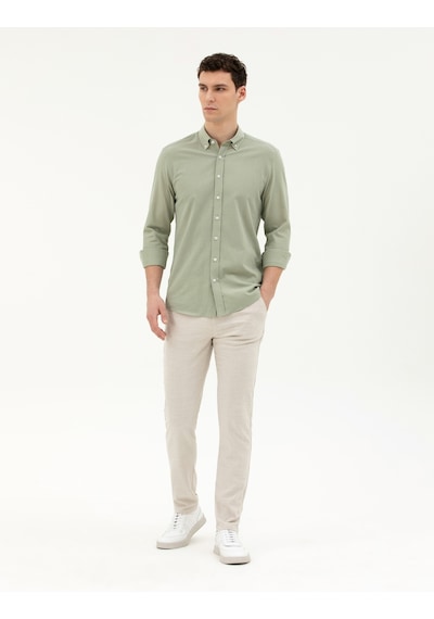Pierre Cardin Erkek Bej Kanvas / Chino Pantolon 50288509-vr011 Bej
